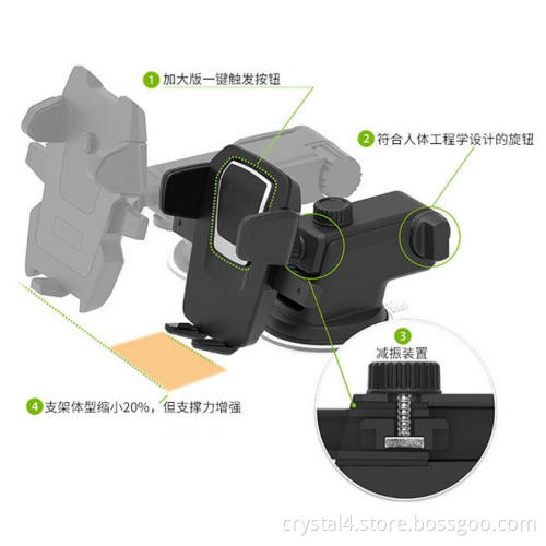 Long arm universal  retractable car windshield phone holder